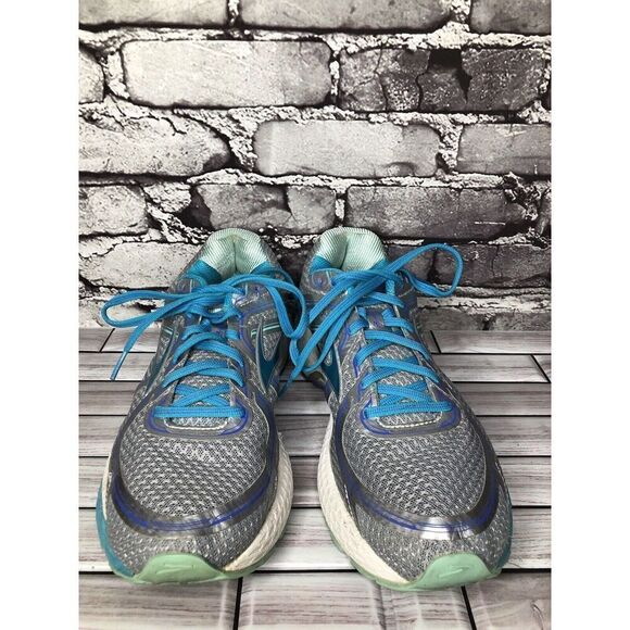 Brooks GTS Blue Gray Mesh Synthetic Lace Up Running Shoes Women Sz 11.5N US/44EU - Picture 15 of 16